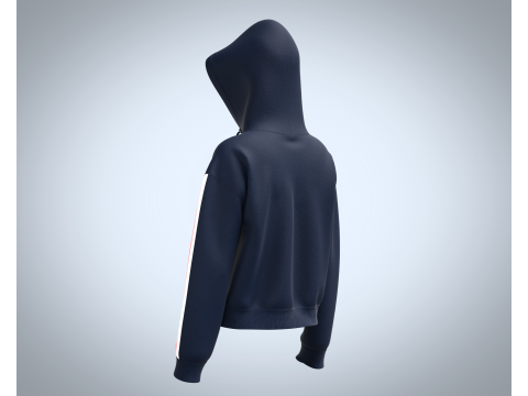 Girls Cropped - Hoodie Modelo 3D