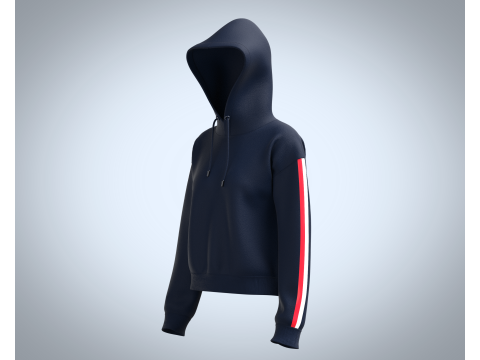 Girls Cropped - Hoodie Modelo 3D