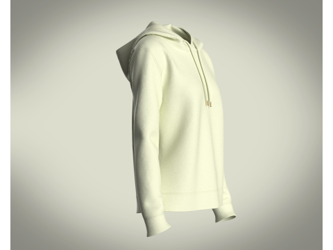 Girls Hoodie - Mint Lemon Modelo 3D