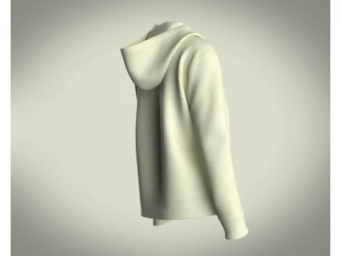 Girls Hoodie - Mint Lemon 3D Model