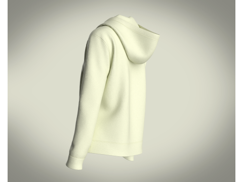 Girls Hoodie - Mint Lemon Modelo 3D