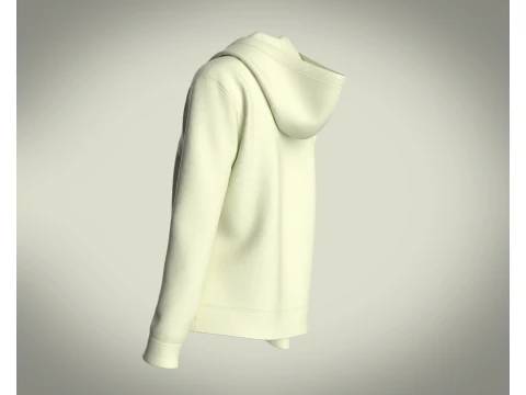 Girls Hoodie - Mint Lemon 3D Model