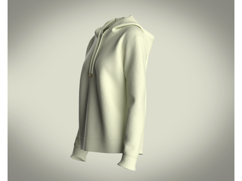 Girls Hoodie - Mint Lemon Modelo 3D