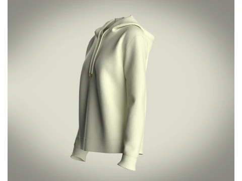 Girls Hoodie - Mint Lemon 3D Model