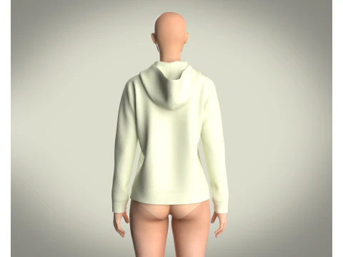 Girls Hoodie - Mint Lemon 3D Model