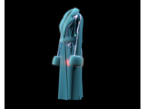 Girls Fur Jackets 3D 모델