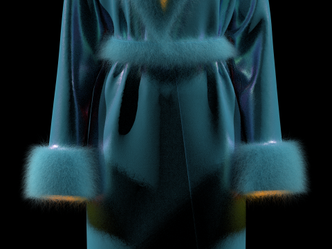 Girls Fur Jackets 3D 모델