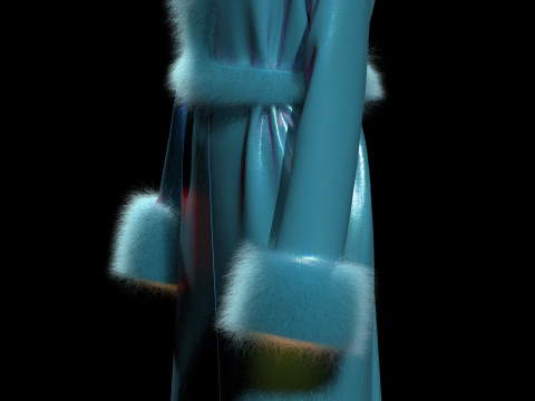 Girls Fur Jackets 3D 모델