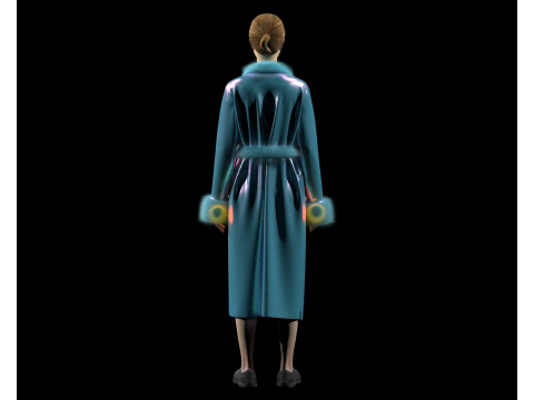 Girls Fur Jackets 3D 모델