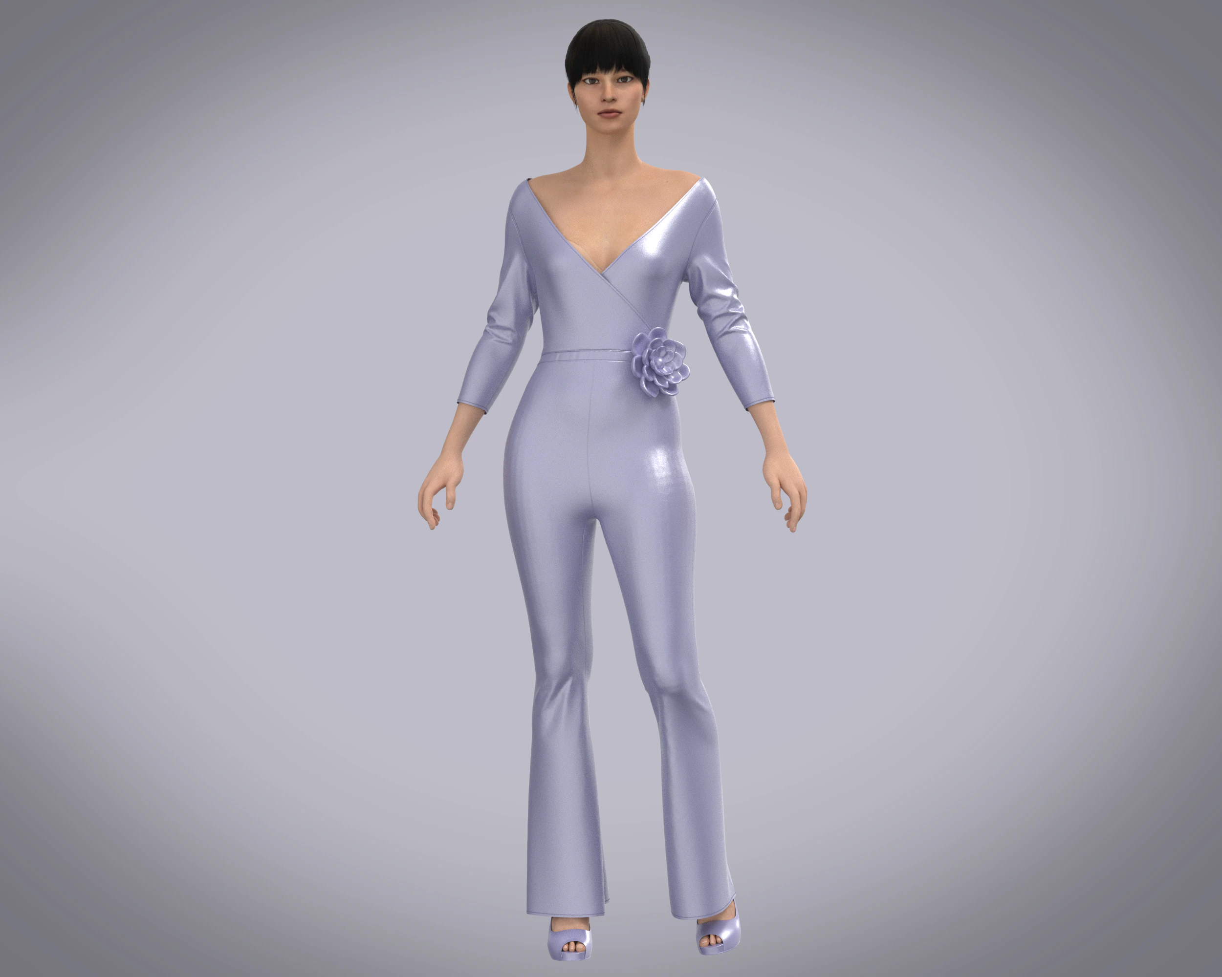 Girls Catsuit 3D Model .c4d .max .obj .3ds .fbx .stl .blend 