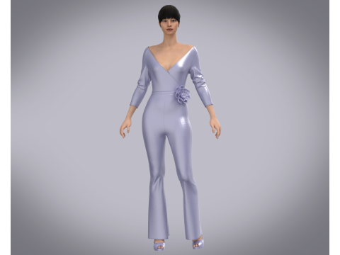 Girls Catsuit Modelo 3D