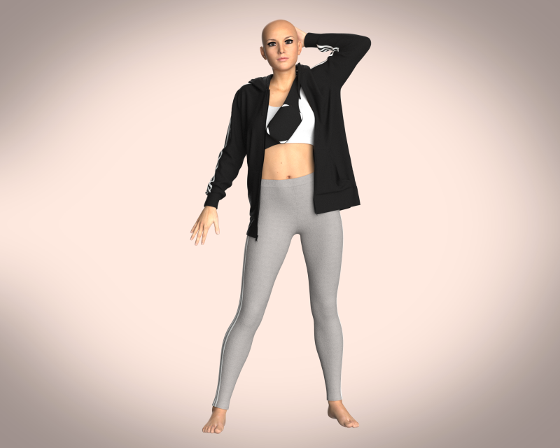 Girls Jacket and Legging with Side Bag - outfit 3D मॉडल .c4d .max .obj .3ds .fbx .stl .blend 
