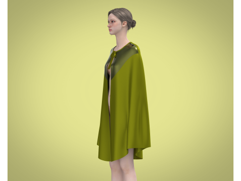 Girls Nightwear Dress 3D Model
