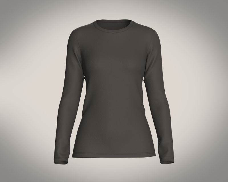 Girls Long Sleeve Tshirt-Single Color 3D Model .c4d .max .obj .3ds .fbx .stl .blend 