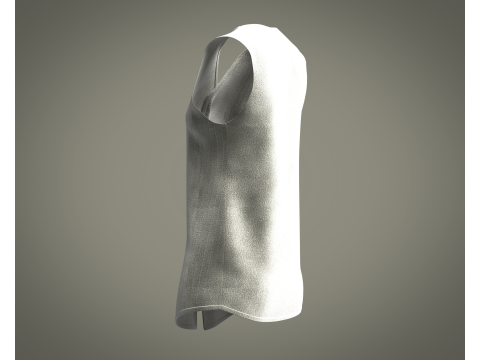 Girls Long Koti Modello 3D