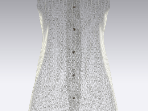 Girls Long Koti Modello 3D
