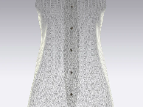 Girls Long Koti 3D Model