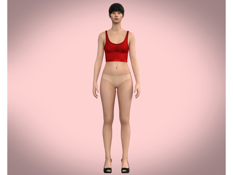 Girls Sports Bra - Tank Tops Modelo 3D