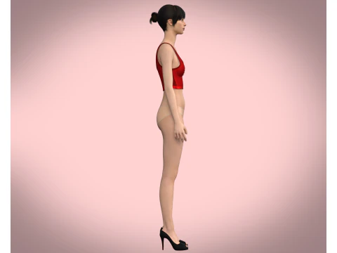 Suti&atilde; esportivo feminino - regatas Modelo 3D