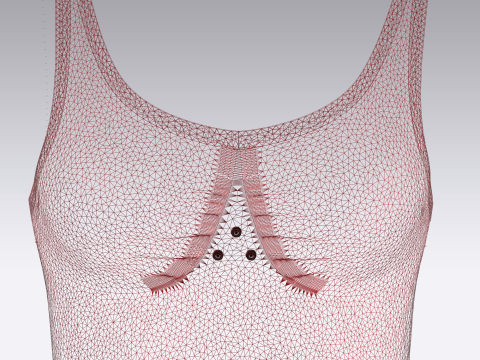 Girls Sports Bra - Tank Tops Modelo 3D