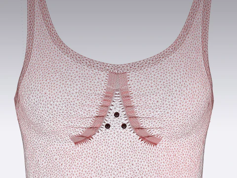 Suti&atilde; esportivo feminino - regatas Modelo 3D