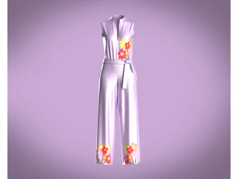 Girls Silk Dress 3D Model