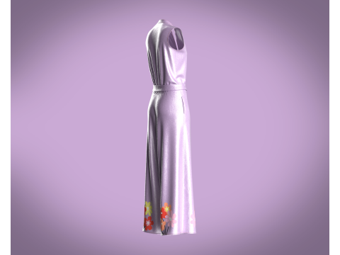 Girls Silk Dress 3D-Modell