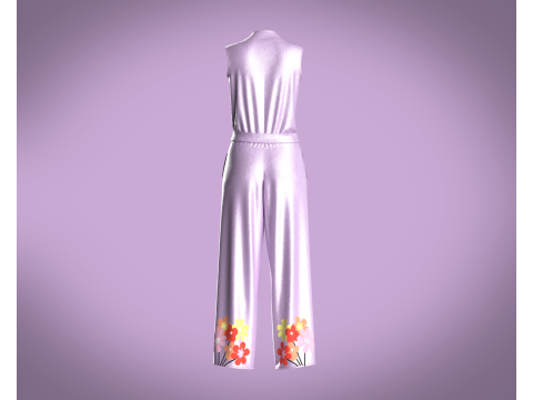 Girls Silk Dress 3D-Modell