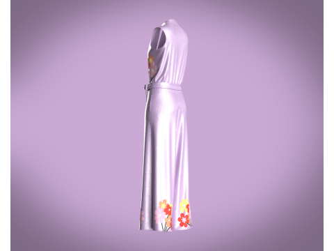 Girls Silk Dress 3D-Modell