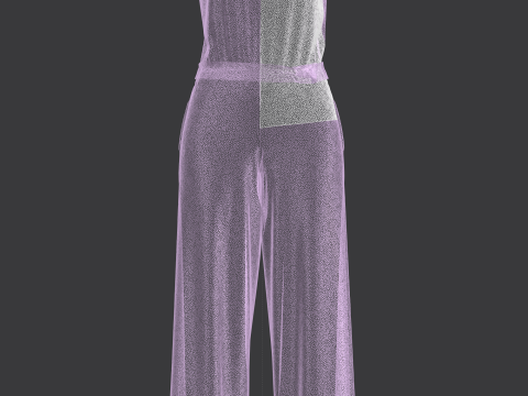 Girls Silk Dress 3D-Modell