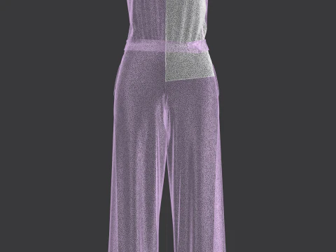 Girls Silk Dress 3D Model