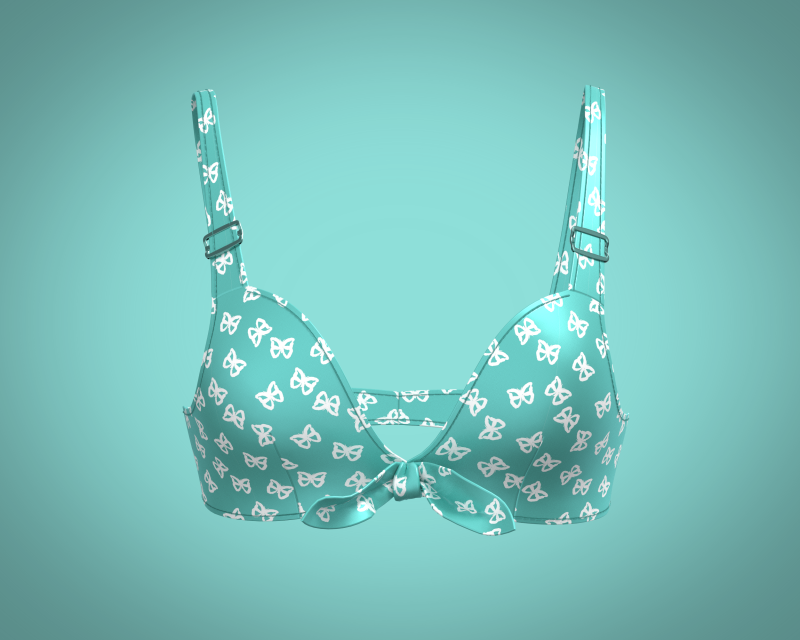 Girls Printed Bra 3D Модель .c4d .max .obj .3ds .fbx .stl .blend 