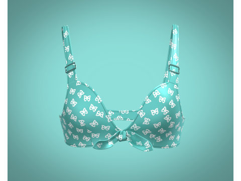 Girls Printed Bra 3D Model
