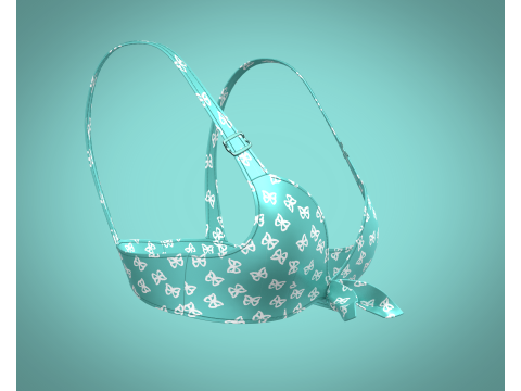 Girls Printed Bra 3D Модель