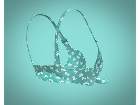 Girls Printed Bra 3D Модель