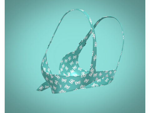 Girls Printed Bra 3D Модель