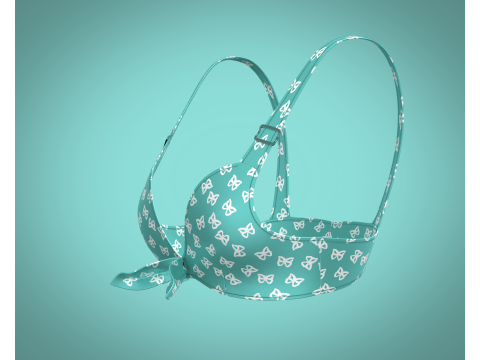 Girls Printed Bra 3D Модель