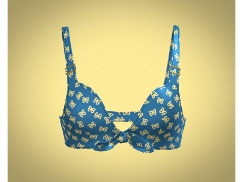 Girls Printed Bra V2 3D Model