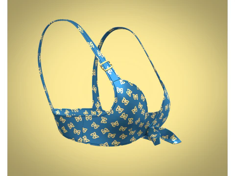 Girls Printed Bra V2 3D Model
