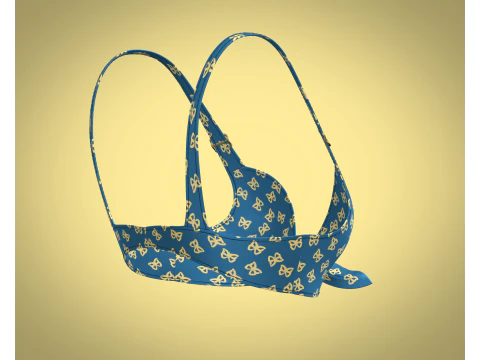 Girls Printed Bra V2 3D Model