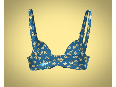 Girls Printed Bra V2 3D Model