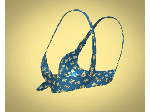 Girls Printed Bra V2 3D Model