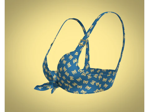 Girls Printed Bra V2 3D Model