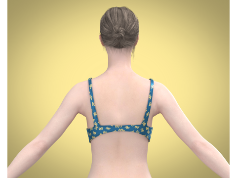 Girls Printed Bra V2 Modèle 3D