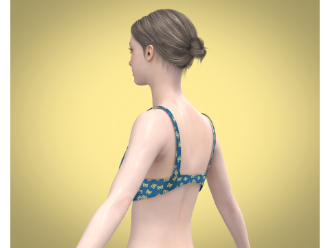 Girls Printed Bra V2 Modèle 3D