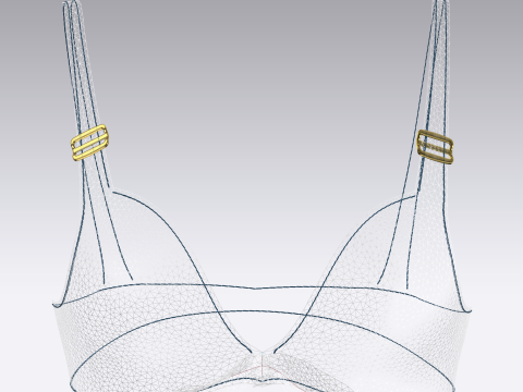Girls Printed Bra V2 Modèle 3D
