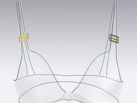 Girls Printed Bra V2 3D Model