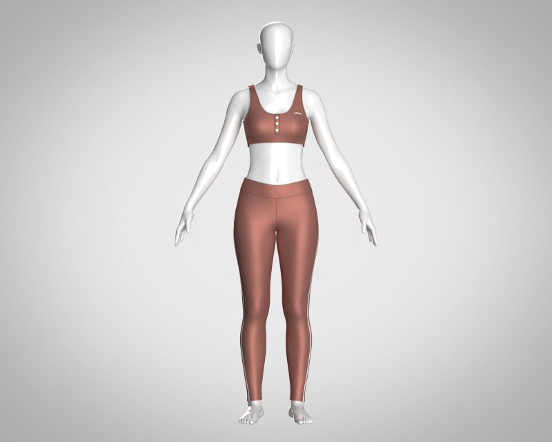 Girls Bralette with Leggings V3 Modelo 3D .c4d .max .obj .3ds .fbx .stl .blend 