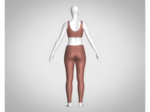 Girls Bralette with Leggings V3 Modelo 3D