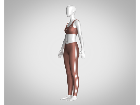 Girls Bralette with Leggings V3 Modelo 3D